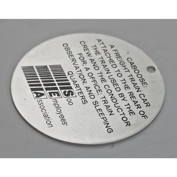 SOO Employees Association SEA Railroad Season's Greetings Metal Ornament 1989 - Picture 5 of 5